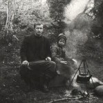 В лесу с младшим сыном. Вологодская область. 1984 год